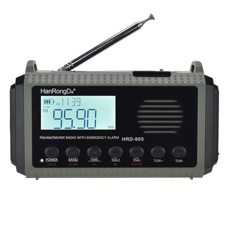 HanRongda HRD-905 Ricarica solare Illuminazione a LED Generazione Prevenzione dei disastri Emergenza Radio a banda intera, HRD-905 Army Green, HRD-905 Yellow Green HanRongda HRD-905 Ricarica solare Illuminazione a LED Generazione Prevenzione dei disastri Emergenza Radio a banda intera, HRD-905 Army Green, HRD-905 Yellow Green